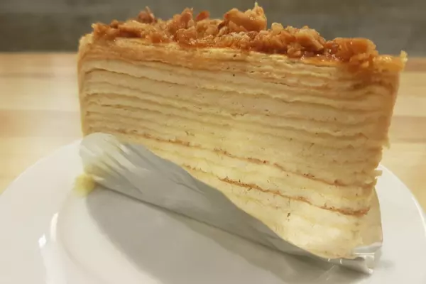 Almond Salted Caramel Mille Crepe Recipe