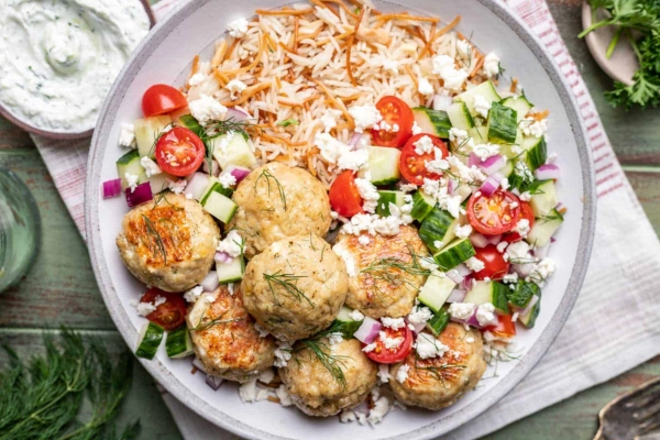 greek chicken meatballs